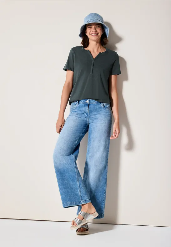 T-shirt au look tunique slate khaki