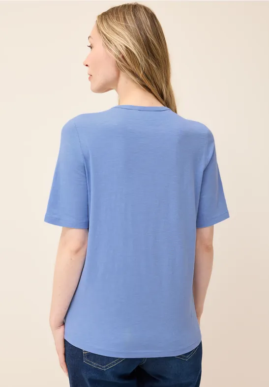 Basic T-Shirt aster blue
