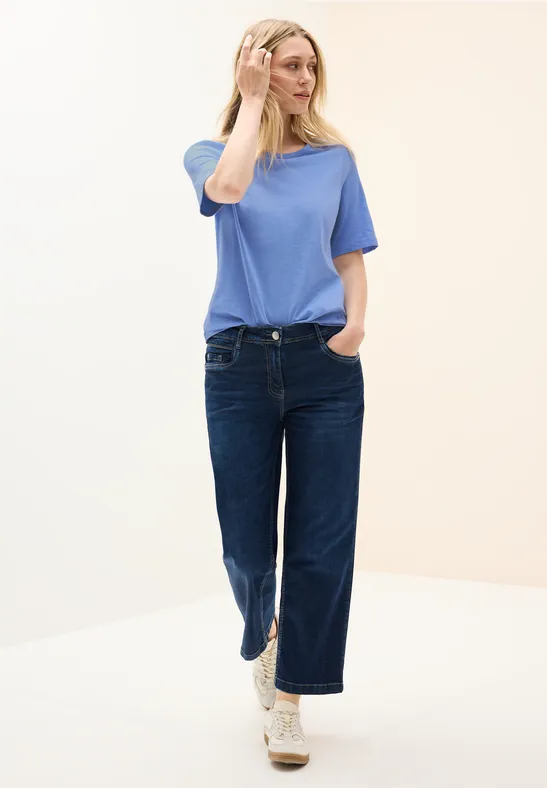 Basic T-Shirt aster blue