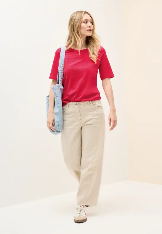 T-shirt de base glazed apple red