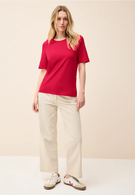T-shirt de base glazed apple red