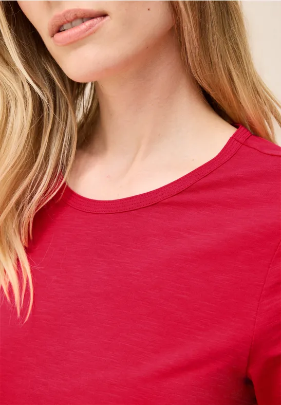 T-shirt de base glazed apple red
