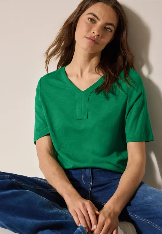 T-Shirt im Tunika-Look garden green