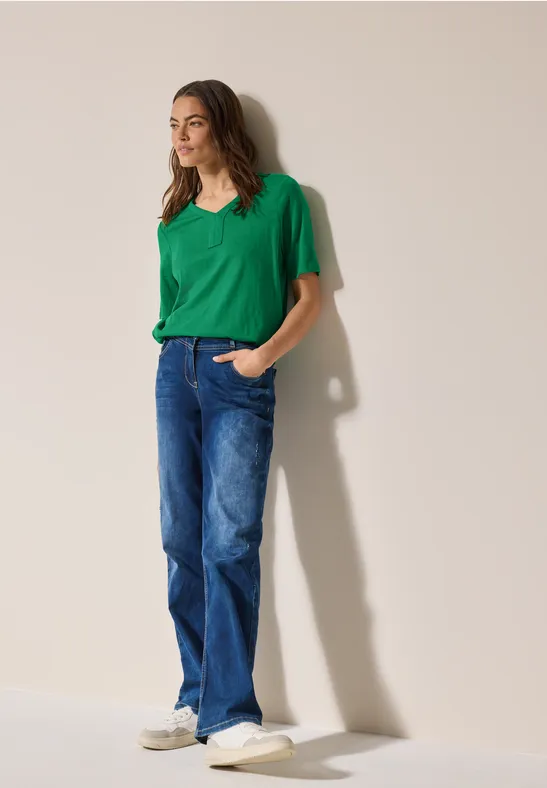 T-Shirt im Tunika-Look garden green