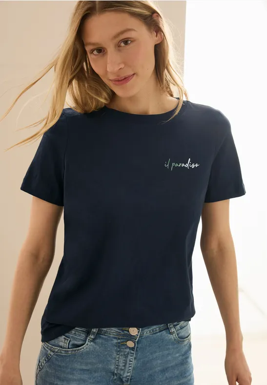 T-shirt avec détail imprimé universal blue