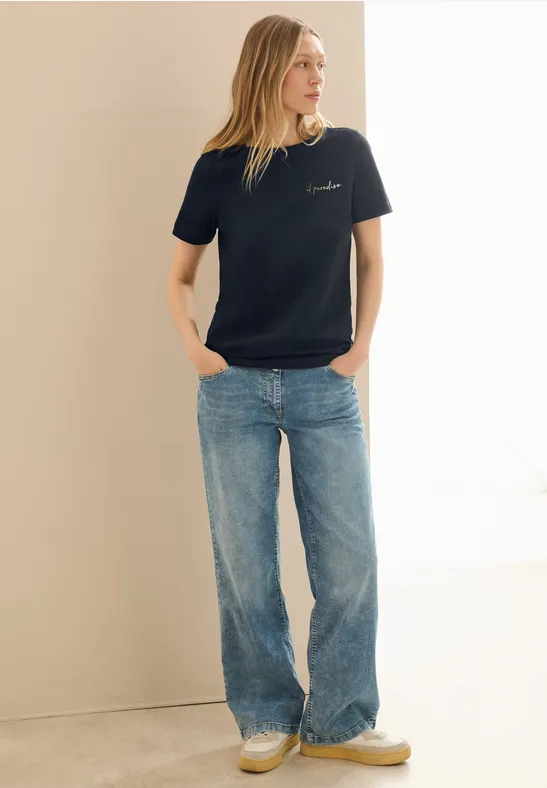 T-shirt avec détail imprimé universal blue