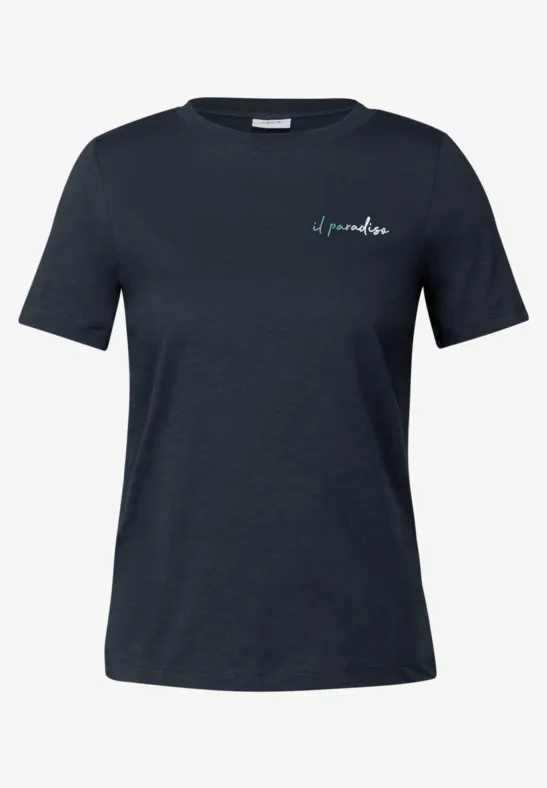 T-shirt avec détail imprimé universal blue