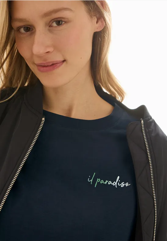 T-shirt avec détail imprimé universal blue