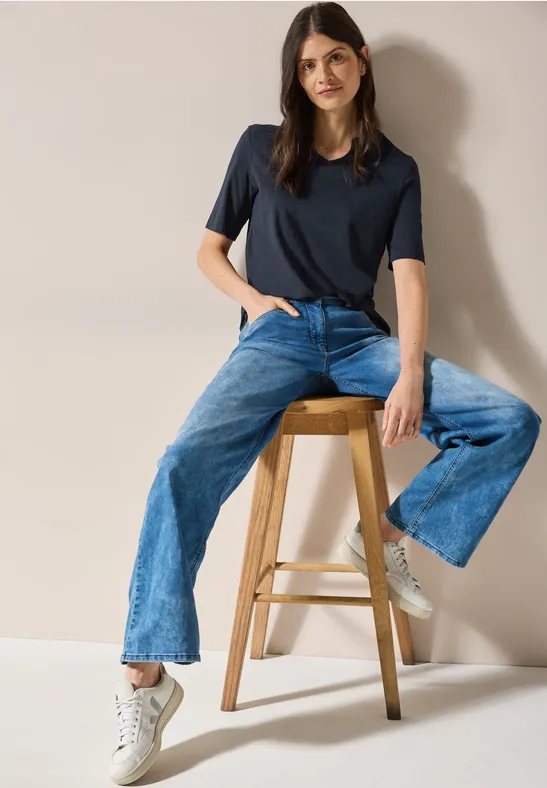 T-Shirt im Tunika-Look universal blue