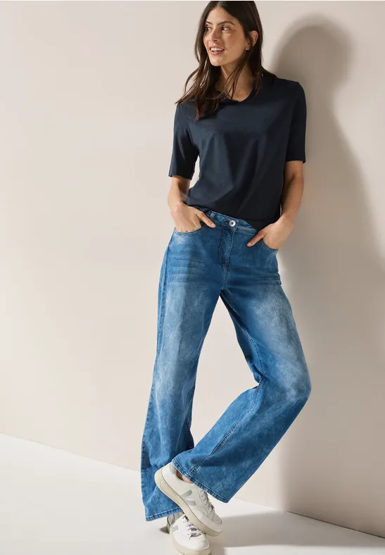 T-Shirt im Tunika-Look universal blue