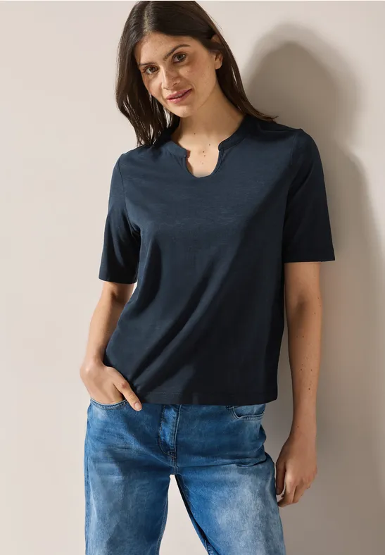 T-Shirt im Tunika-Look universal blue