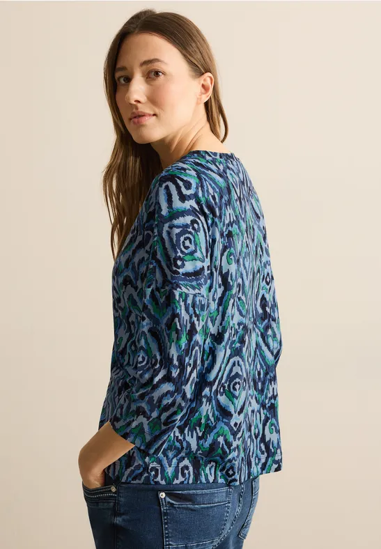 Gemustertes Shirt universal blue