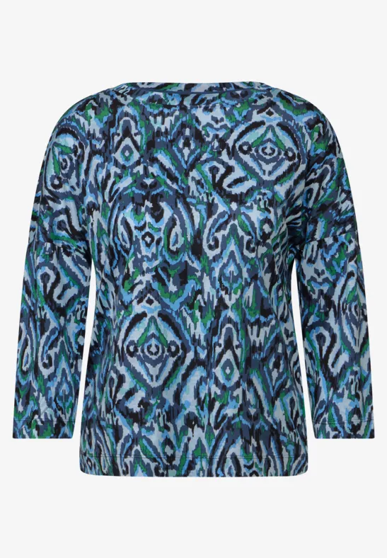 Gemustertes Shirt universal blue