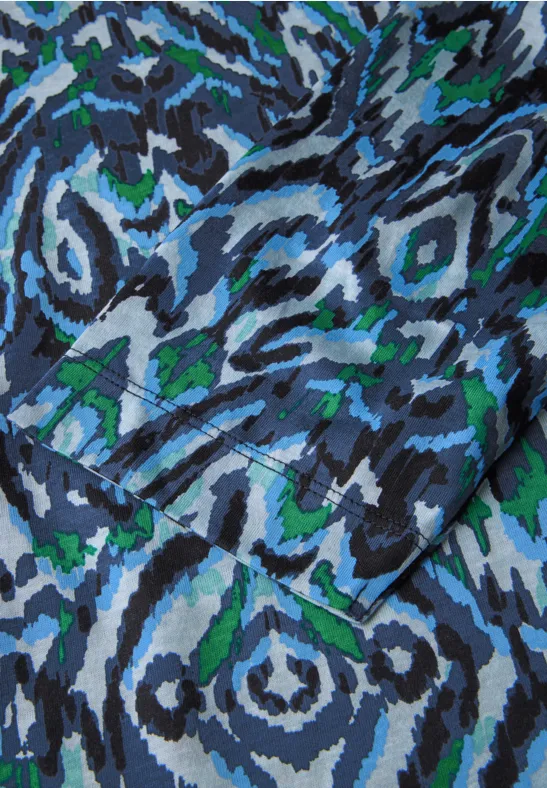 Gemustertes Shirt universal blue