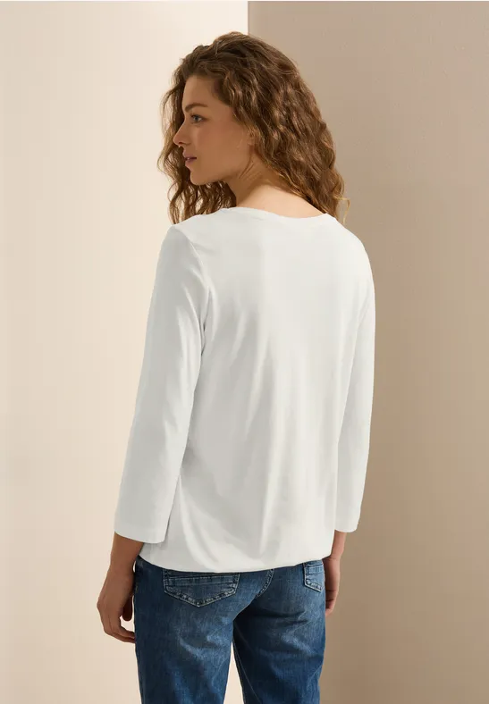Koszula o wyglądzie tuniki vanilla white