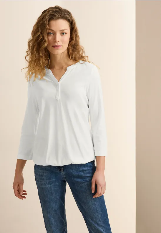 Koszula o wyglądzie tuniki vanilla white