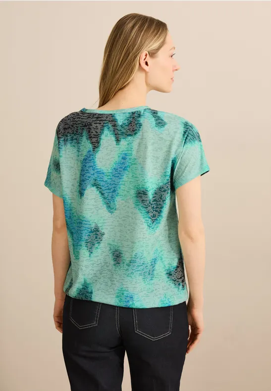 T-shirt imprimé avec wording cool salvia green