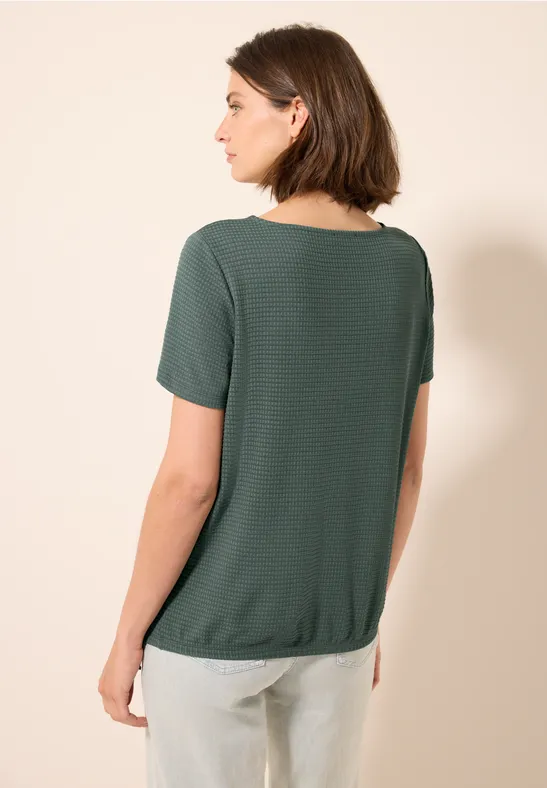 T-shirt structuré avec nœud balmy khaki