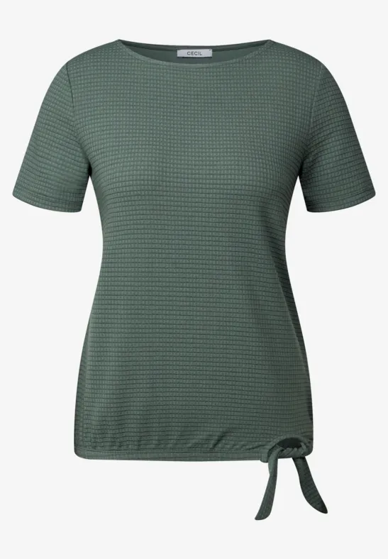 T-shirt structuré avec nœud balmy khaki