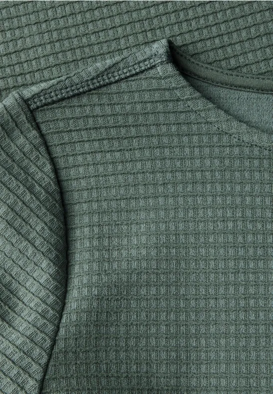 T-shirt structuré avec nœud balmy khaki