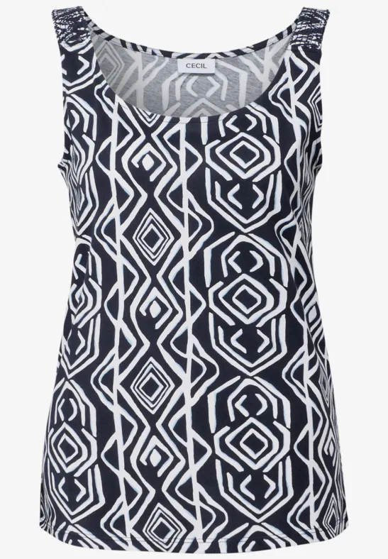 Top avec détails smocks universal blue