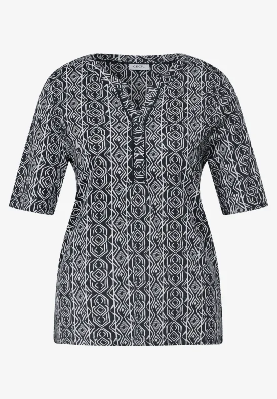Shirt im Tunika-Look universal blue