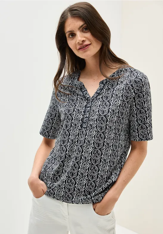 Shirt im Tunika-Look universal blue