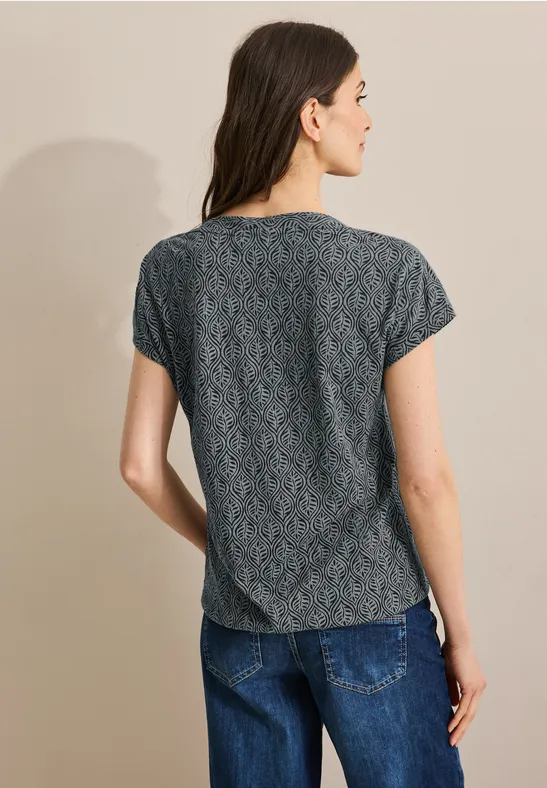 Melange-Look Shirt slate khaki melange