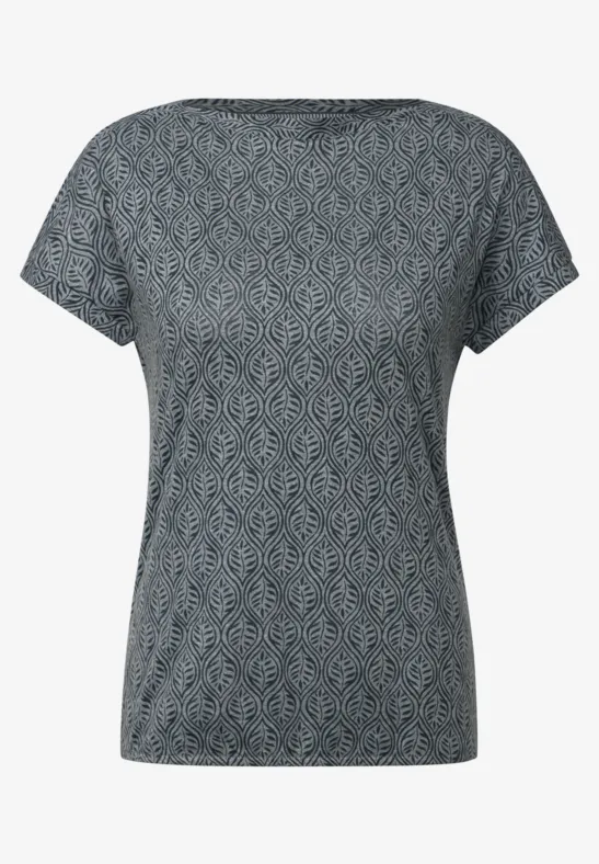 Melange-Look Shirt slate khaki melange