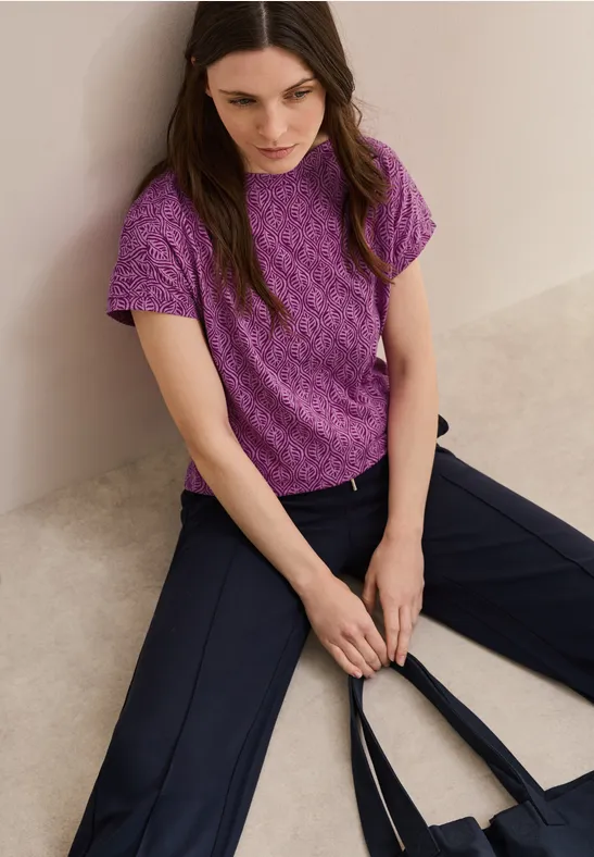 Melange-Look Shirt anemone pink melange