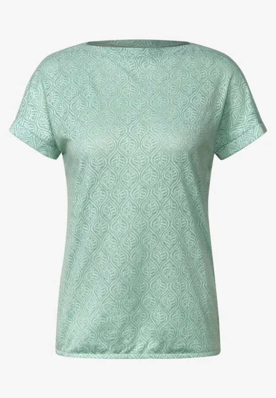 Melanżowa koszula matcha green melange