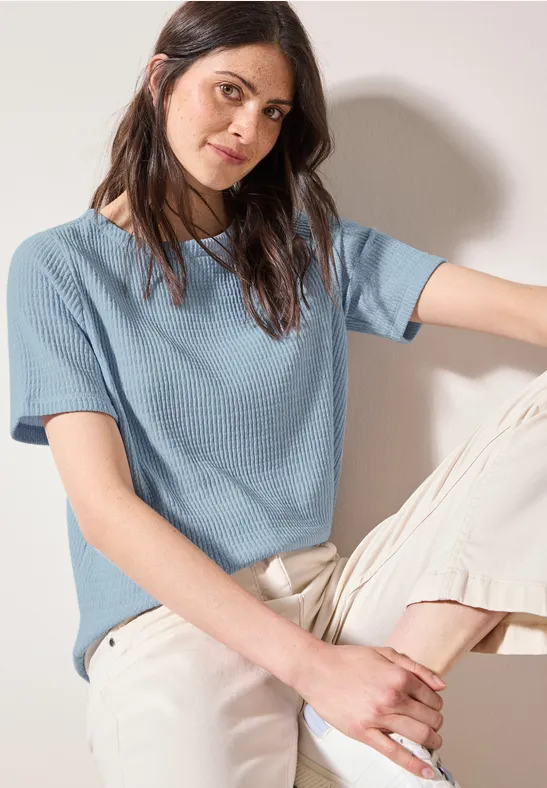 T-shirt structuré pastel blue
