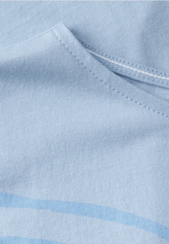 Gemustertes T-Shirt pastel blue