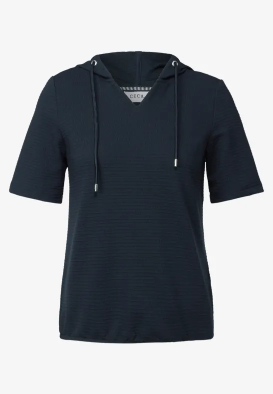 Kapuzenpullover mit Struktur universal blue