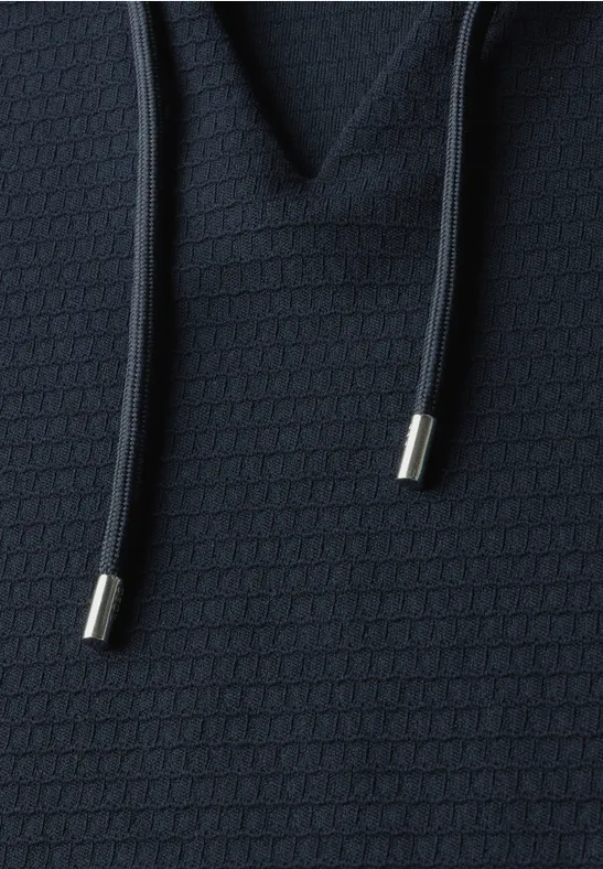 Kapuzenpullover mit Struktur universal blue