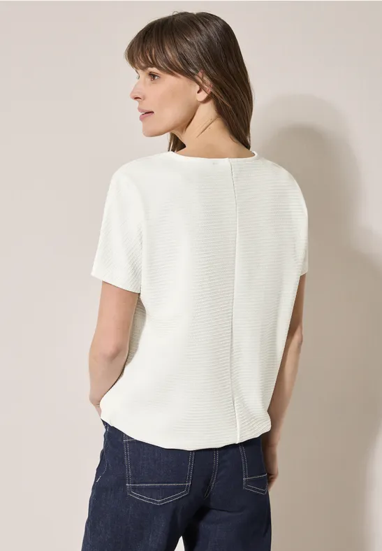 T-shirt structuré vanilla white