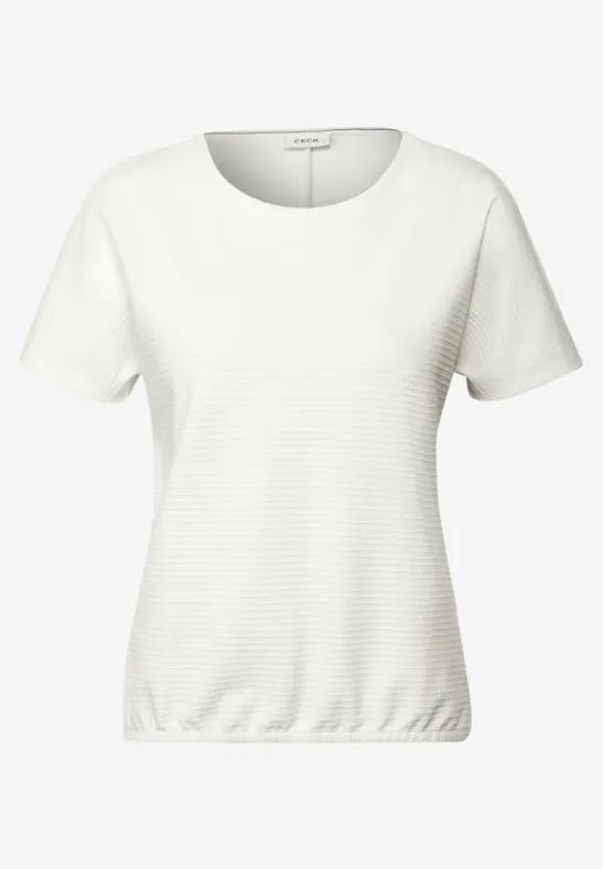 T-shirt structuré vanilla white
