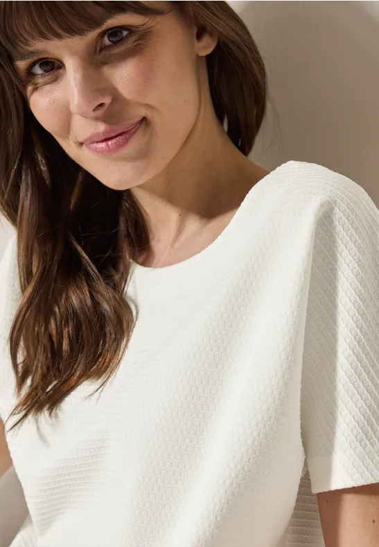 T-shirt structuré vanilla white