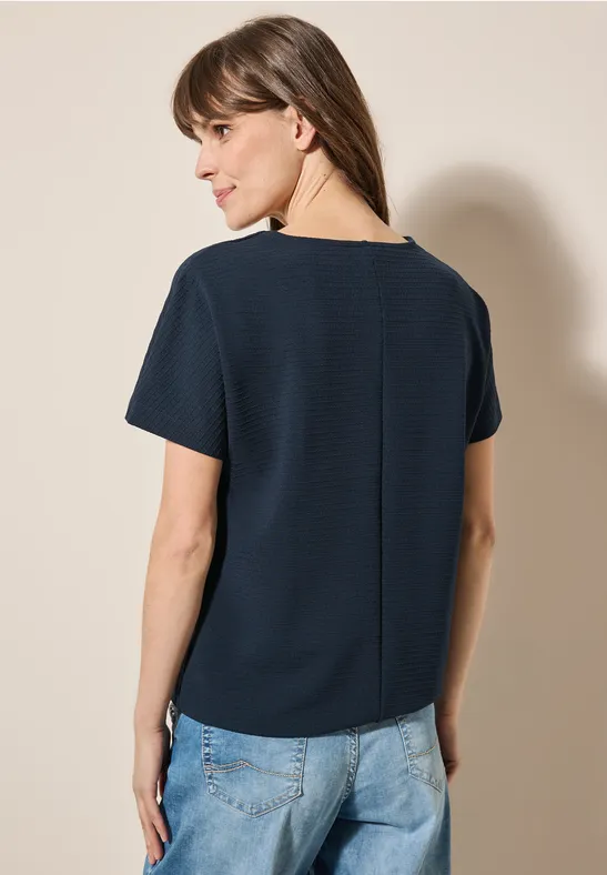 T-Shirt mit Struktur universal blue