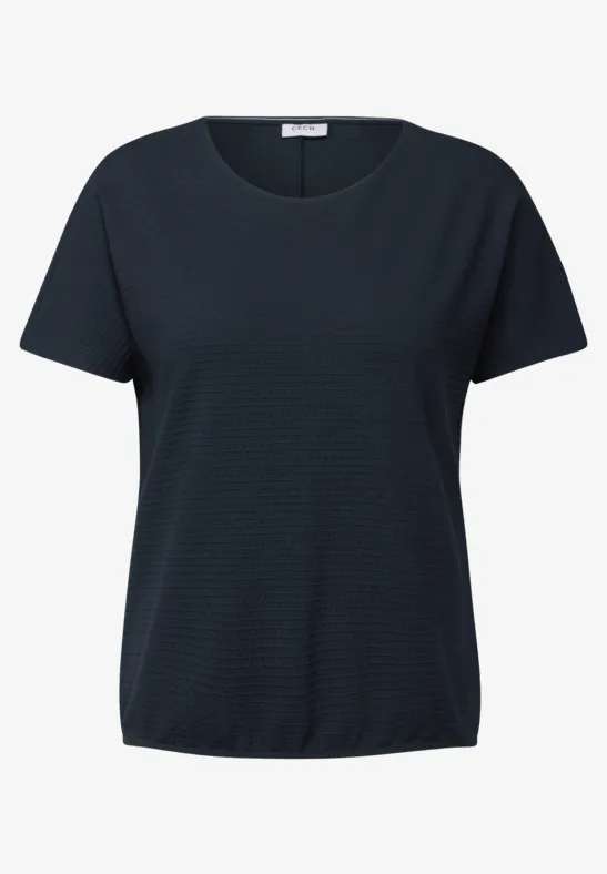 T-Shirt mit Struktur universal blue