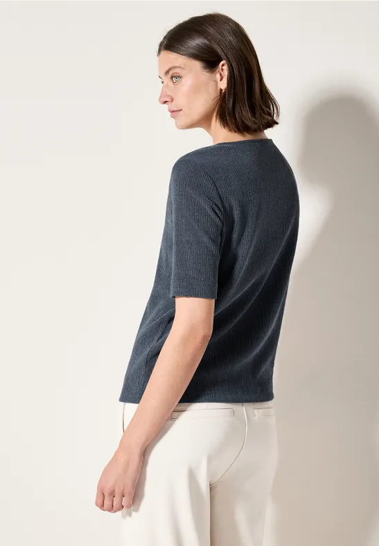 Strukturshirt rain blue
