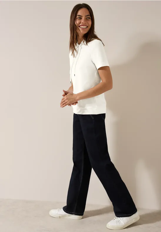 Shirt met capuchon vanilla white