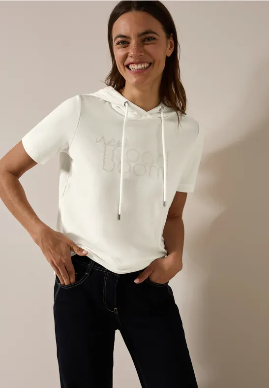 Shirt met capuchon vanilla white