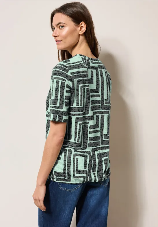 T-Shirt in Ausbrenner-Optik slate khaki