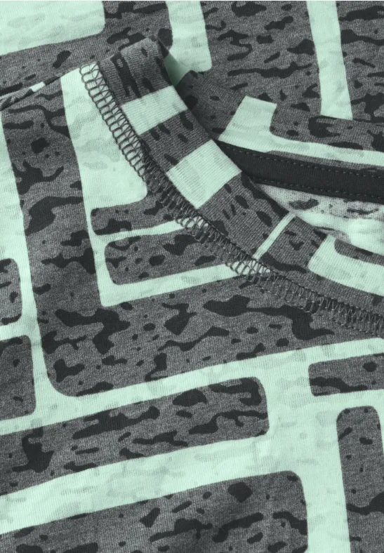T-Shirt in Ausbrenner-Optik slate khaki