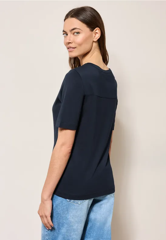 Shirt im Tunika-Look universal blue