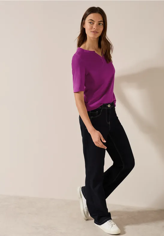 T-shirt au look tunique anemone pink