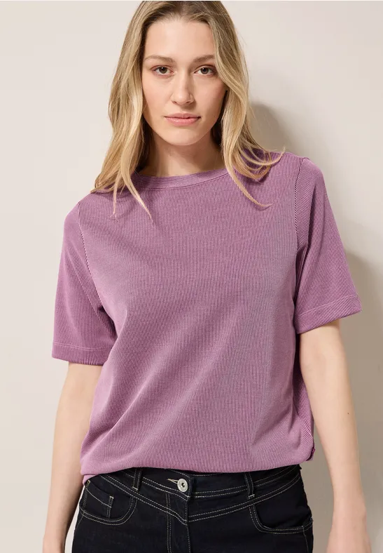 T-shirt à rayures anemone pink