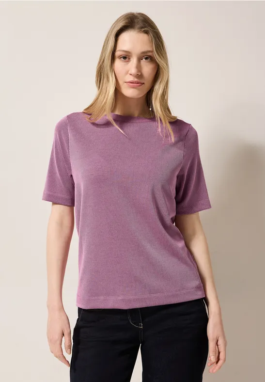T-shirt à rayures anemone pink