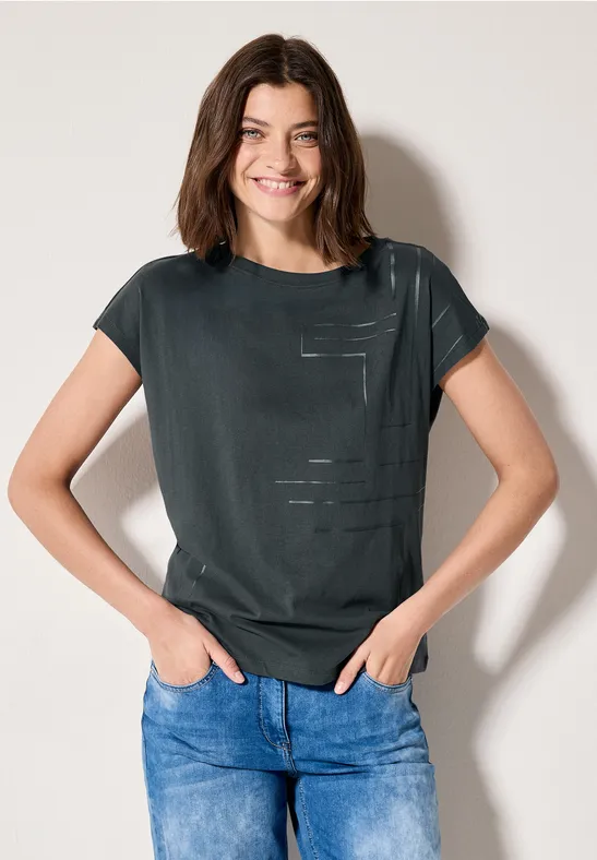 T-shirt avec impression sur film slate khaki